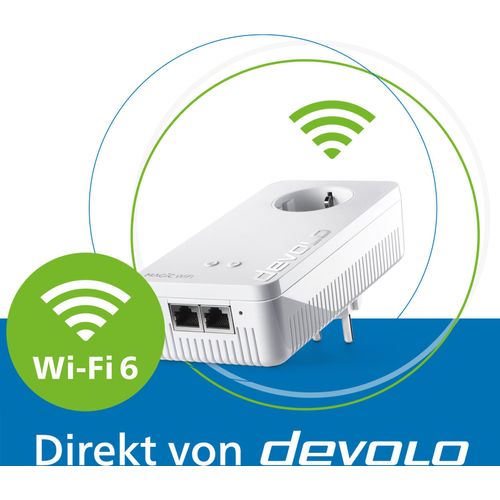 devolo Magic 2 WiFi 6 Powerline Mesh WLAN Verstärker 1x Erweiterungsadapter