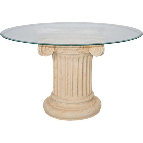 ANTIKES WOHNDESIGN Esstisch AWD-ET-019 B:120cm H:72cm creme / beige / antikfinish
