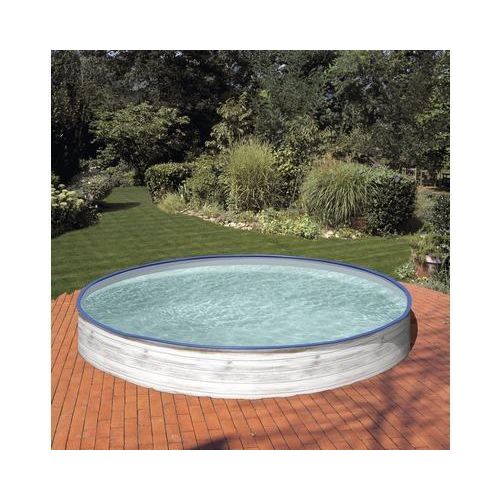 Aufstellpool Stahlwandpool-Set Gre rund Ø 300x120 cm inkl. Sandfilteranlage, Skimmer, Leiter, Filtersand, Abdeckplane & Bodenschutzvlies Nordicoptik