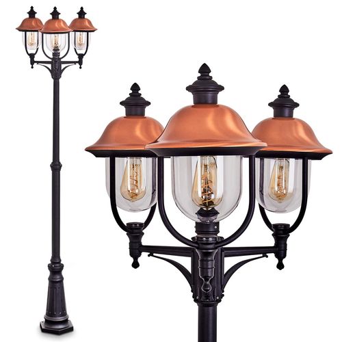 Casalaccio »Casalaccio« Außenlampe, Metall/Kunststoff, Schwarz/Kupferfarben/Klar