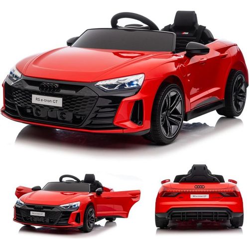 Audi RS e-tron GT Kinderauto Kinder Elektroauto 12V mit Musikbreitem Sitz, verstellbarem Sicherheitsgurt Rot