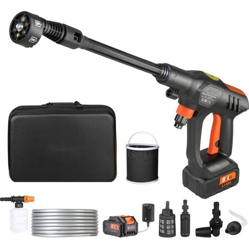 Akku Hochdruckreiniger-Wasser-Druckreiniger Spritzpistole (250W 21V, 50bar)-Mobile Reinigung & Bewässerung-4L/min-Ladegerät-Zubehör