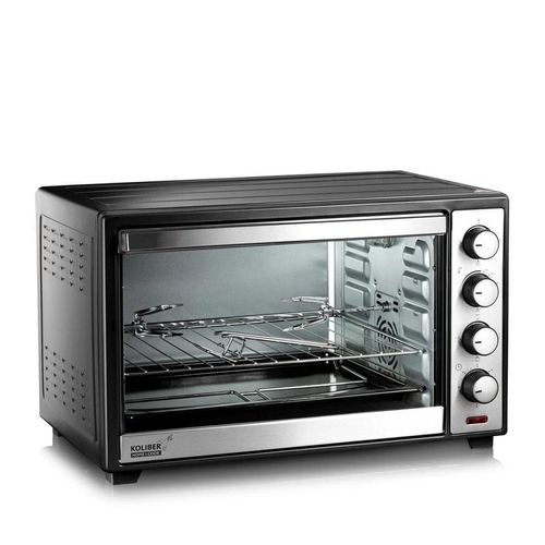 Minibackofen 48L SUPERMAX X-3000-W mit Umluft Drehspieß und 2000W Leistung Familien Pizzaofen Tischbackofen