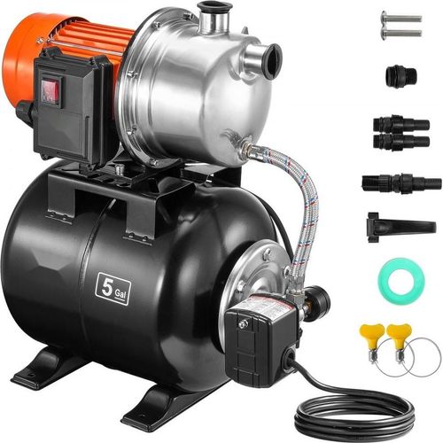 Gartenpumpe 1176W - Bewässerungspumpe 5600L/h - Flachbrunnenpumpe - Poolpumpe - Hochleistungspumpe für Garten und Pool