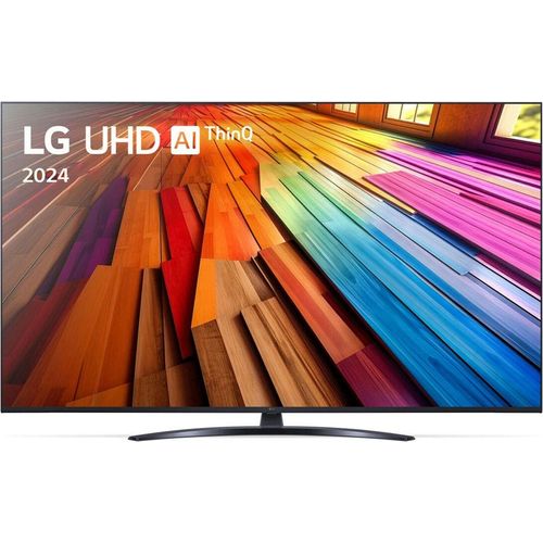 LG LED-Fernseher 55UT81006LA Schwarz 55 Zoll Fernseher Smart TV mit Mittelfuß ansonsten baugleich mit 55UT80006LA