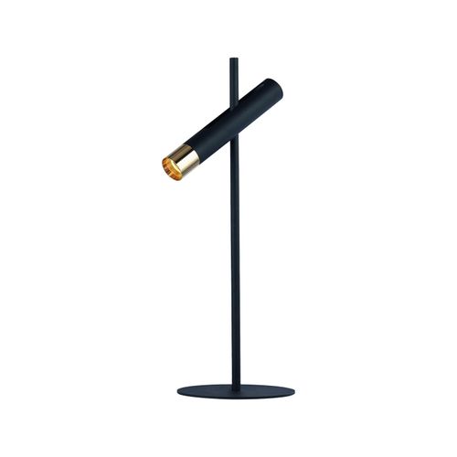 LED Tischleuchte, schwarz gold, Spot beweglich, H 50,5 cm
