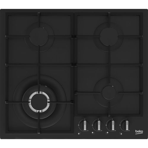 Beko HIYG 64225 SBO Kochfelder Schwarz Einbaukochfeld 60 cm de Gas 4 Zone(n)