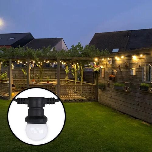 Olucia - 60m Lichterkette mit 60 dimmbaren transparenten Lampen