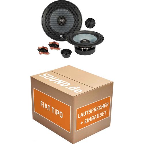 Lautsprecher Boxen Einbaupaket Front Hifonics ZS6.2E passend für Fiat Tipo Typ 365 | 2x Tief-Mitteltöner 2x Hochtöner