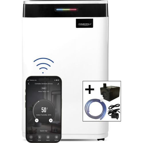Luftentfeuchter Comedes Demecto 30 eco,WIFI, 25 Liter/Tag, mit Pumpenset