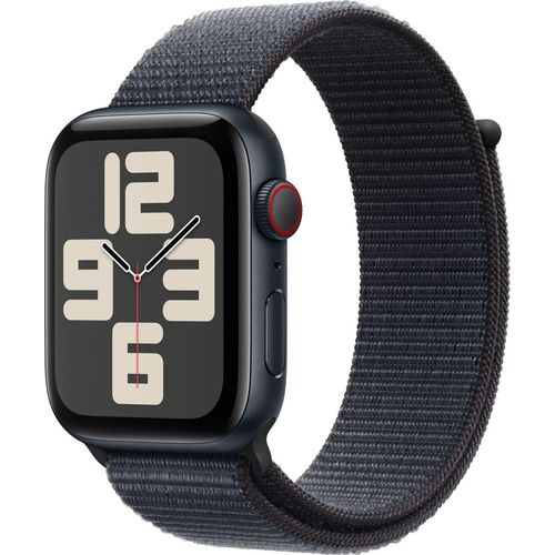 Apple Watch SE GPS + Cellular 44mm Aluminium Gehäuse Schwarz Sport Loop Armband