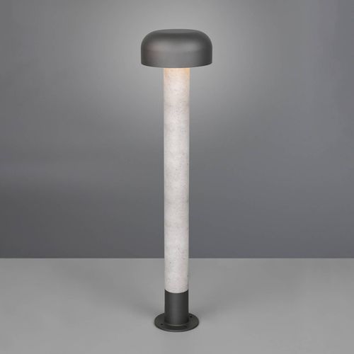 Wegeleuchte Fraser, grau/Betonoptik, Alu, IP54, Höhe 84,5 cm
