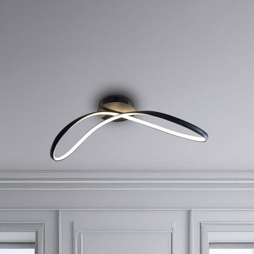 LED-Deckenleuchte Infinity, Metall, schwarz, 4.000 K