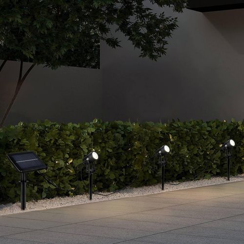 Solar-Strahler Obidos, schwarz matt, Aluminium, 3er