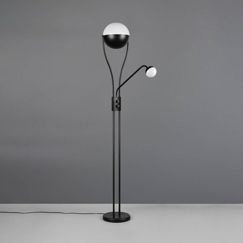 LED-Stehleuchte Chris, schwarz, Metall, Leseleuchte, Dimmer
