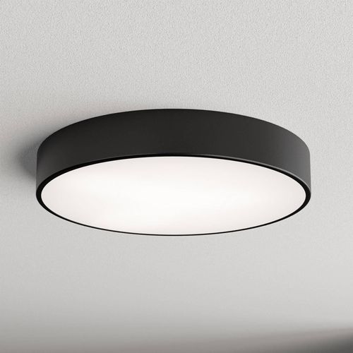 Deckenlampe Cleo 500, schwarz, Sensor, IP54, Ø 50 cm, Metall