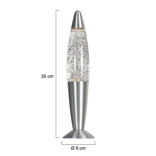 Tischlampe Volcan 4187, stahl, Glittereffekt, E14