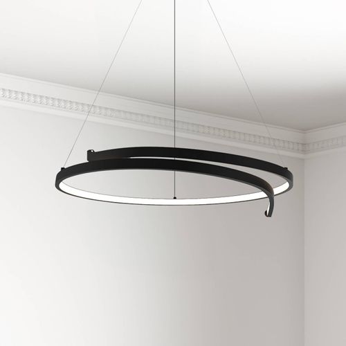LED-Hängeleuchte Lorenzo, Metall, schwarz, 4.000 K