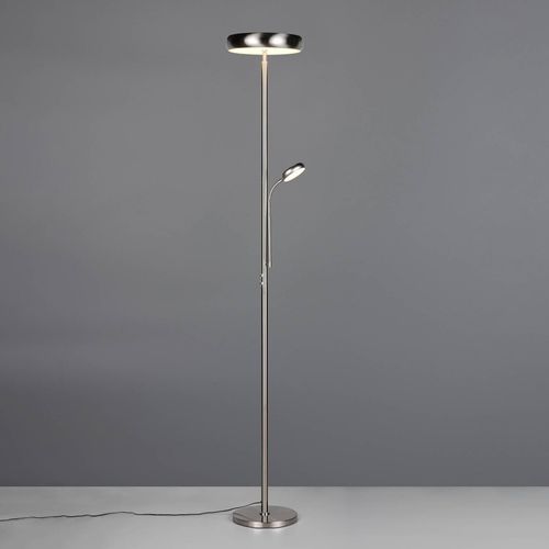 LED-Stehleuchte Palermo, nickel matt, Fernbedienung, Memory