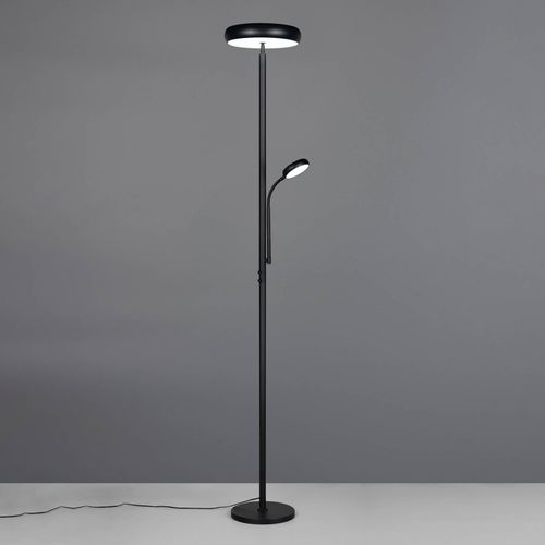 LED-Stehleuchte Palermo, schwarz matt, Fernbedienung, Memory