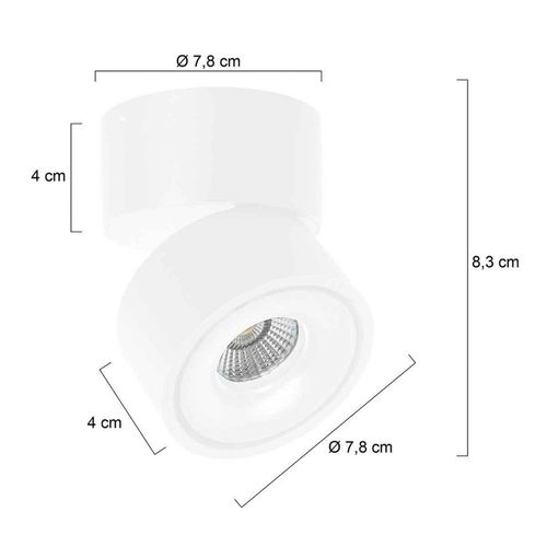 LED-Deckenstrahler Fez, weiß, 1-fl., Metall, schwenkbar