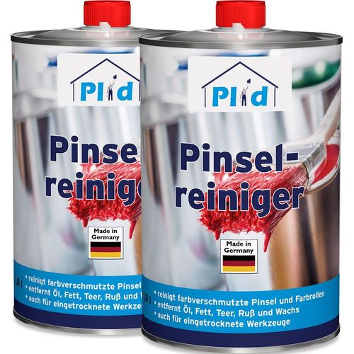 Pinselreiniger 2L [FARBLOS & GERUCHSMILD] - Pinsel Reiniger für verschmutzte Pinsel, Farbrollen