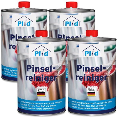 Pinselreiniger 4L [FARBLOS & GERUCHSMILD] - Pinsel Reiniger für verschmutzte Pinsel, Farbrollen