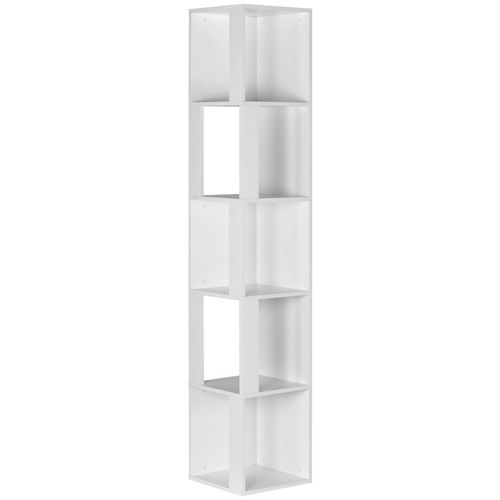 Mid.you Eckregal , Weiß , Holzwerkstoff , 6 Fächer , 34x185x34 cm , Wohnzimmer, Regale, Eckregale