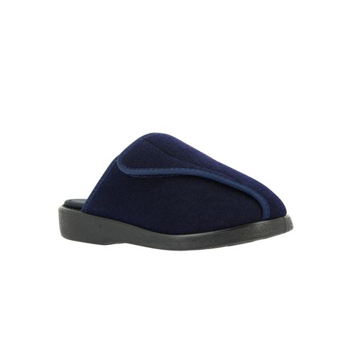 Pantolette VAROMED, Gr. 41, blau (dunkelblau), Synthetik, Schuhe