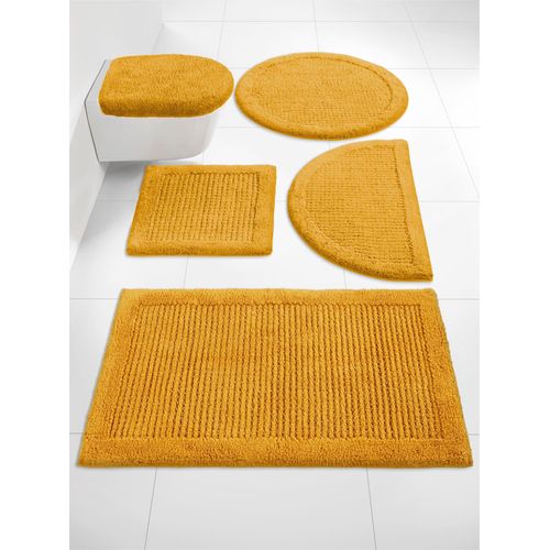 Badematte HEINE HOME Gr. 3, gelb (senfgelb), rechteckig (60cm x 100cm),, Badematten