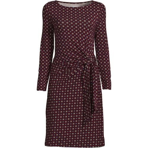 Jerseykleid mit U-Boot-Ausschnitt, Damen,  Rot, Baumwolle Modal, by Lands' End