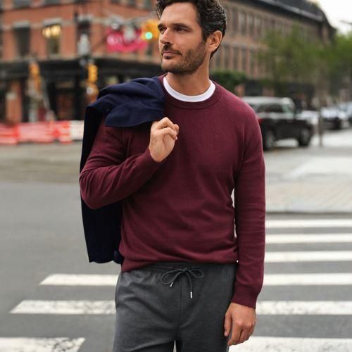 Baumwolle/Seiden-Pullover, Herren,  Sonstige, Baumwolle/Seide/Nylon, by Lands' End