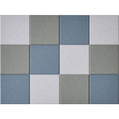 eurokraft basic Akustik-Wandfliese, HxB 300 x 300 mm, je 4 x blau, hellgrau, dunkelgrau, VE 12 Stk