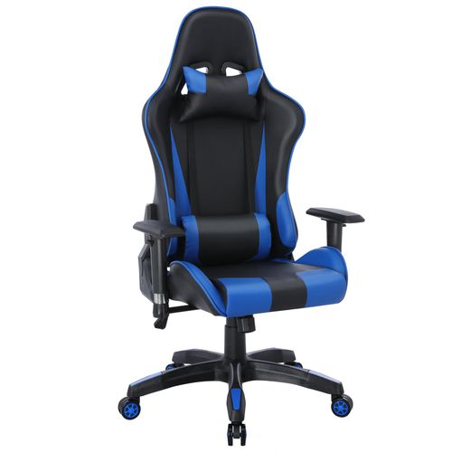 Gaming-Stuhl mit breitem Sitz Ergonomischer Computer-Gamer-Stuhl, Blau