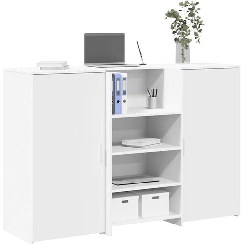 vidaXL Empfangstheke Weiß 155x50x103,5 cm Holzwerkstoff