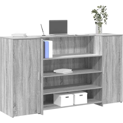 Empfangstheke Grau Sonoma 180x50x103,5 cm Holzwerkstoff