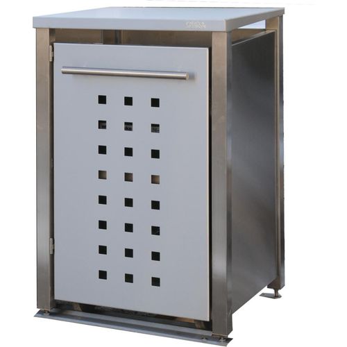 Müllbox Typ-MD, 1x 240l, Türfarbe Edelstahl