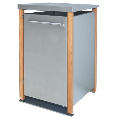 Müllbox Typ-LD, 1x 240l, Türfarbe Edelstahl