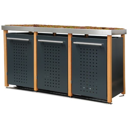 Müllbox Typ-LW, 3x 240l, Türfarbe Anthrazit