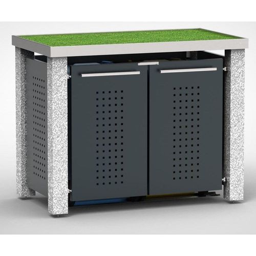 Müllbox Typ-SW, 2x 240l, Türfarbe Anthrazit