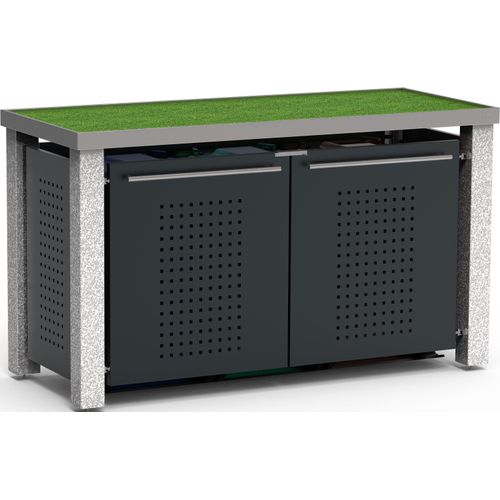 Müllbox Typ-SW, 3x 120l, Türfarbe Anthrazit