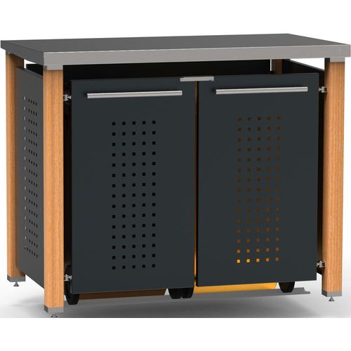 Müllbox Typ-HD, 2x 240l, Türfarbe Anthrazit