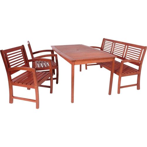 Tischgruppe Gartentisch Esstisch Stuhl Bank Terrasse