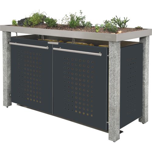 Müllbox Typ-NW, 2x 120l, Türfarbe Anthrazit