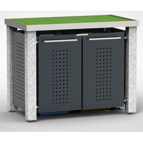 Müllbox Typ-SW, 2x 120l, Türfarbe Anthrazit