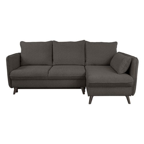 Ecksofa ALANTI R (Rechts) – 225x130x95 cm Aragon97 (Grau) Schlafsofa Mit Schlaffunktion & Stauraum