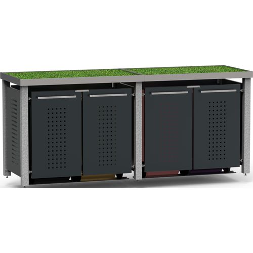 Müllbox Typ-NW, 4x 240l, Türfarbe Anthrazit