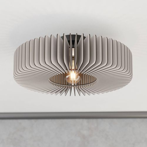 Deckenlampe Palombaia, weiß, Ø 50 cm, Stahl/Holz, E27