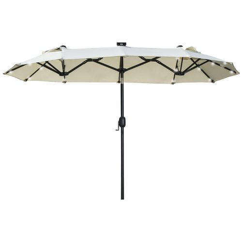 Outsunny Doppelseitiger Regenschirm Polyester, Stahl