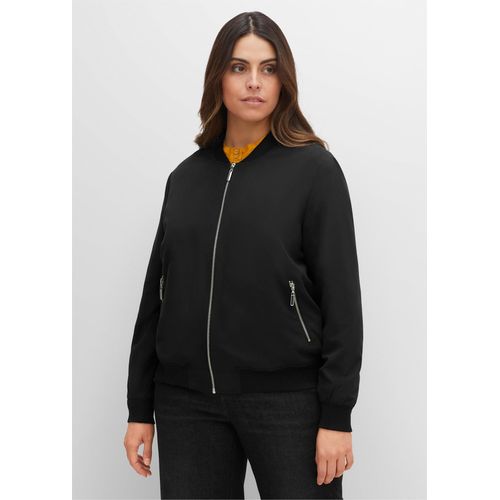 Blouson SHEEGO, Damen, Gr. 58, schwarz, 100% Polyester, unifarben, Langarm, Jacken